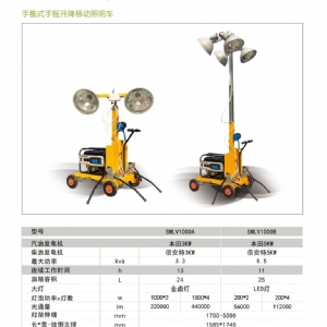 移動照明車-手推式照明車SMLV-1000AB